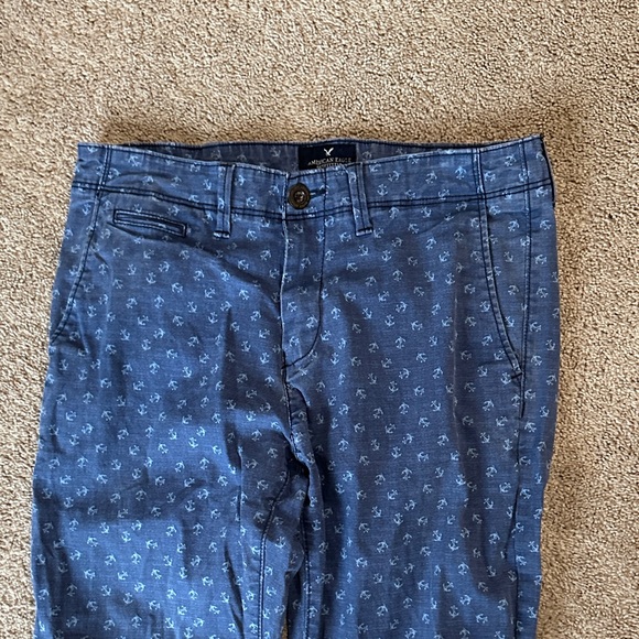 American Eagle Outfitters Blue nautical pants anchor 30/36 - Picture 3 of 7